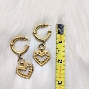 Jewelry - Huggie Heart Hoops Jewelry - Huggie Heart Hoops